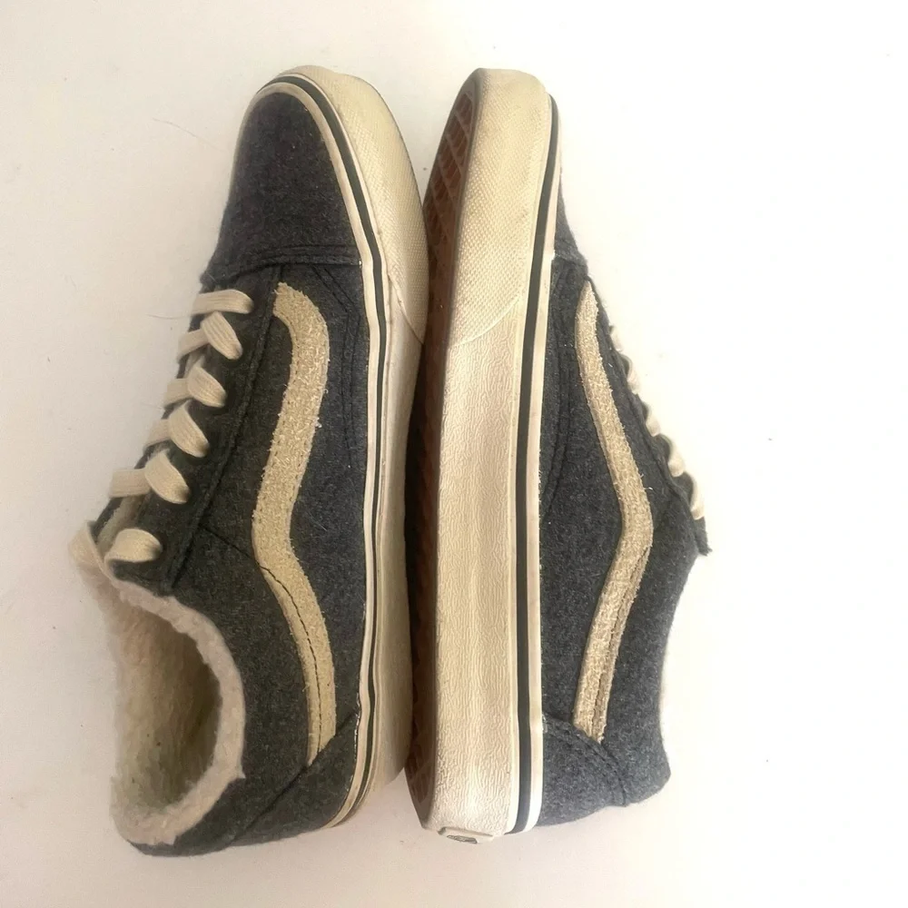 Madewell x Vans® Unisex Old Skool Lace-Up Sneakers in Flannel and Sherpa -6